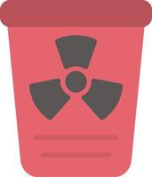ícone plano de resíduos tóxicos vetor
