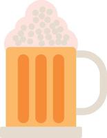ícone plano de caneca de cerveja vetor