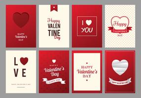 Cartão de Dia dos Namorados vermelho e creme feliz