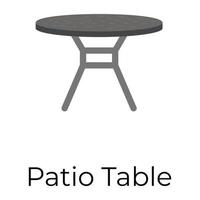 mesa de pátio na moda vetor