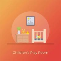 sala de jogos infantil vetor