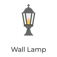 lâmpada de parede na moda vetor