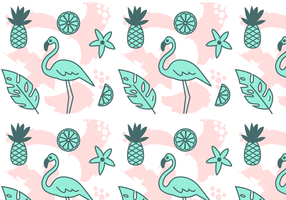 Free Vector Tropical Pattern