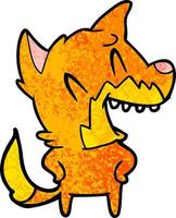 personagem de raposa vetorial em estilo cartoon vetor