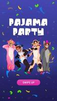 banner ou convite da web dos desenhos animados da festa do pijama vetor