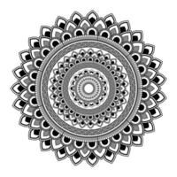 mandala, rabiscos de estêncil de padrão de mandala, padrões de ornamento redondos para henna, mehndi, tatuagem, página de livro para colorir vetor