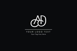 design de logotipo de carta de anúncio. ilustração vetorial de ícone de letras de anúncio moderno criativo. vetor