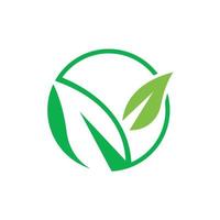 logotipo verde ecológico. ilustração vetorial ecologicamente correta um ícone ambiental vetor