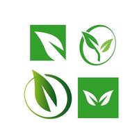 logotipo verde ecológico. ilustração vetorial ecologicamente correta um ícone ambiental vetor