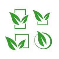 logotipo verde ecológico. ilustração vetorial ecologicamente correta um ícone ambiental vetor