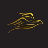 modelo de ilustração de ícone de design de logotipo de vetor de águia de falcão falcão