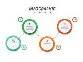 visualização de dados de negócios. gráfico de processo. elementos abstratos de gráfico, diagrama com 4 etapas, opções, partes ou processos. modelo de negócios vetor infográfico, design, vetor,