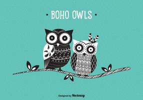 Bonito Vector Patterned Boho Owls