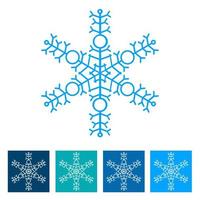 floco de neve. ícone de ano novo. ilustração vetorial vetor