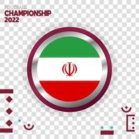 vetor de efeito 3d de nação de bandeira iraniana com fundo de cor isolado