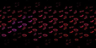 fundo vector rosa escuro com símbolos de mulher.