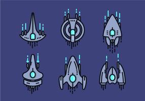 Starship Vector Linear conjuntos de ícones