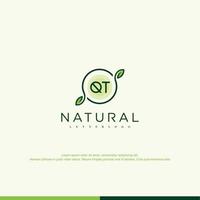 qt logotipo natural inicial vetor