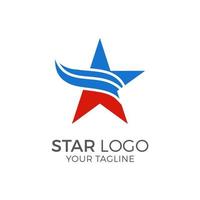 ícone do logotipo da estrela e modelo de vetor de símbolo