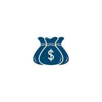 dinheiro saco ícone ilustração isolado símbolo de sinal. logotipo de vetor de saco de dinheiro. design plano