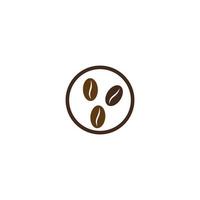 ilustração vetorial do ícone do vetor do modelo de grãos de café