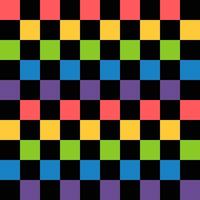 preto e arco-íris quadrados sem costura pattern.checkered bandeira. ilustração vetorial. vetor