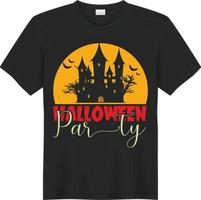 design de camiseta de festa de halloween vetor