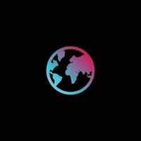 vetor de logotipo do globo do mundo