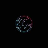 vetor de logotipo do globo do mundo