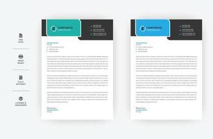 papel timbrado a4, design vetorial moderno e minimalista, modelo de cores corporativas vetor