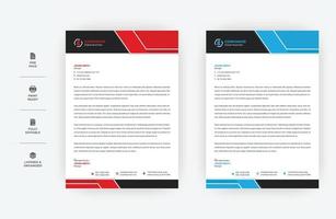 papel timbrado a4, design vetorial moderno e minimalista, modelo de cores corporativas vetor