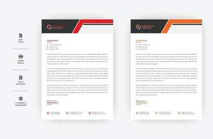 papel timbrado a4, design vetorial moderno e minimalista, modelo de cores corporativas vetor