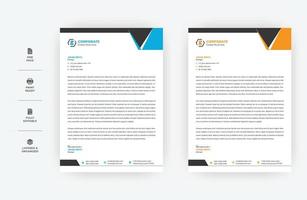 papel timbrado a4, design vetorial moderno e minimalista, modelo de cores corporativas vetor