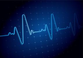 Heart Rate Azul Backgound Vector grátis