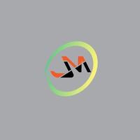 logotipo de texto jm vetor