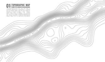 fundo de contorno do mapa topográfico. mapa topográfico com elevação. vetor de mapa de contorno. ilustração em vetor abstrato da grade do mapa topografia do mundo geográfico.