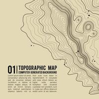 fundo do mapa topográfico com espaço para cópia. linha de fundo de contorno de mapa de topografia, ilustração em vetor abstrato de grade geográfica. trilha de montanha sobre o terreno.