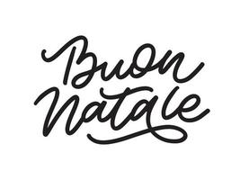 natal, buon natale greeting card.writing lettering in italian.holiday lettering.new ano template.vintage vetor, design de tipografia. vetor