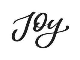 vetor de texto de alegria escrito com uma tipografia elegante.