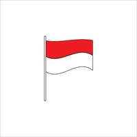 design de vetor de logotipo de ícone de bandeira indonésia