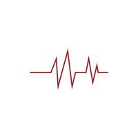 logotipo de vetor de ícone de cardiograma de batimentos cardíacos