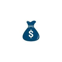 dinheiro saco ícone ilustração isolado símbolo de sinal. logotipo de vetor de saco de dinheiro. design plano