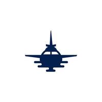 ícone de logotipo de aviação e modelo de vetor de símbolo
