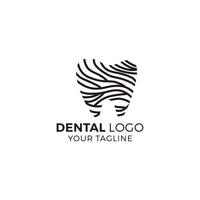 modelo de vetor de design de logotipo de dentista