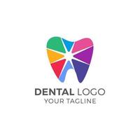 ícone de logotipo de dentista dental e modelo de vetor de símbolo