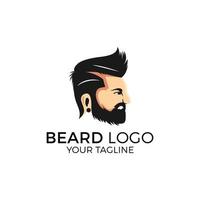 ilustração vetorial de logotipo de homem de barba vetor