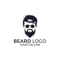 ilustração vetorial de logotipo de homem de barba vetor