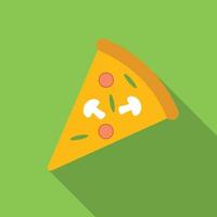 ícone de pizza plana vetor