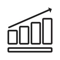 ícone de negócios de estatísticas de crescimento vetor