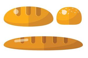 conjunto de ícones de pão, estilo simples vetor